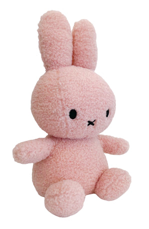 Front quarter view of pink teddy Miffy the rabbit