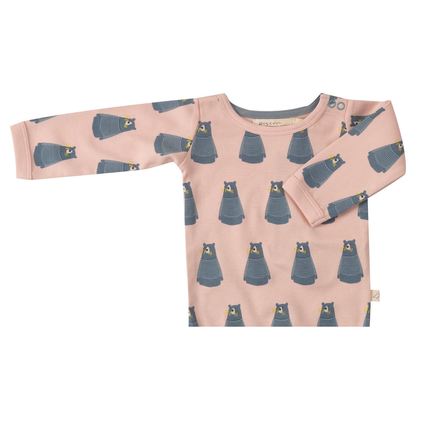 Pigeon Organic T-Shirt All Over Print - Bear Pink