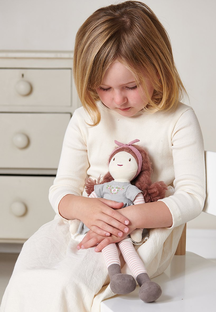 White Alma Rag Doll with Girl