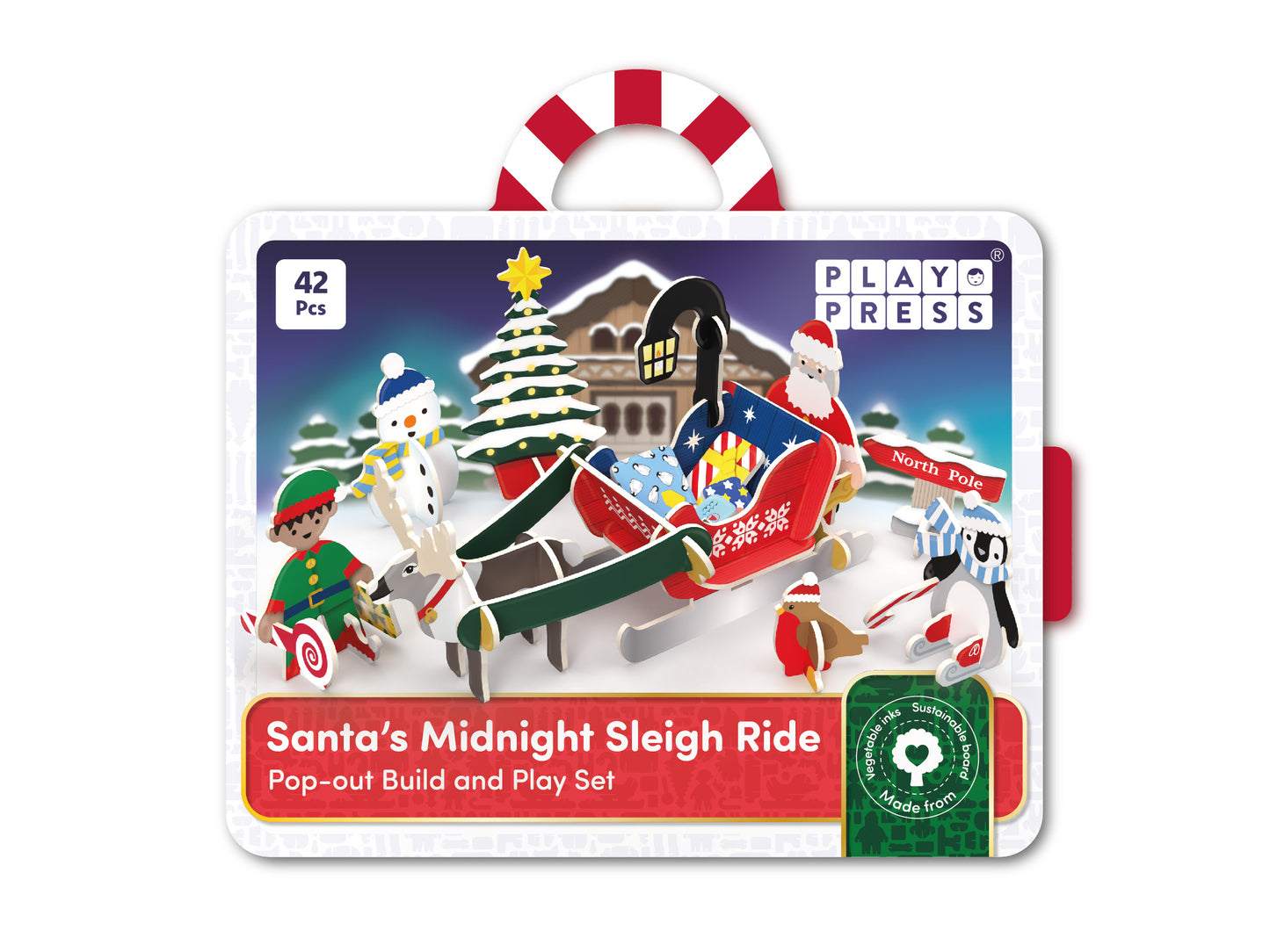 Santa's Midnight Sleigh Ride Eco-Friendly Playset by Playpress Toys