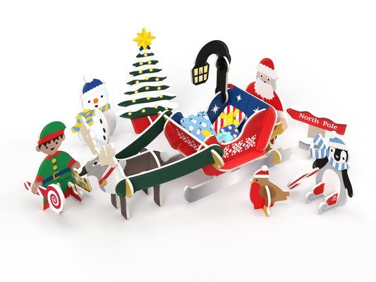 Santa's Midnight Sleigh Ride Eco-Friendly Playset by Playpress Toys