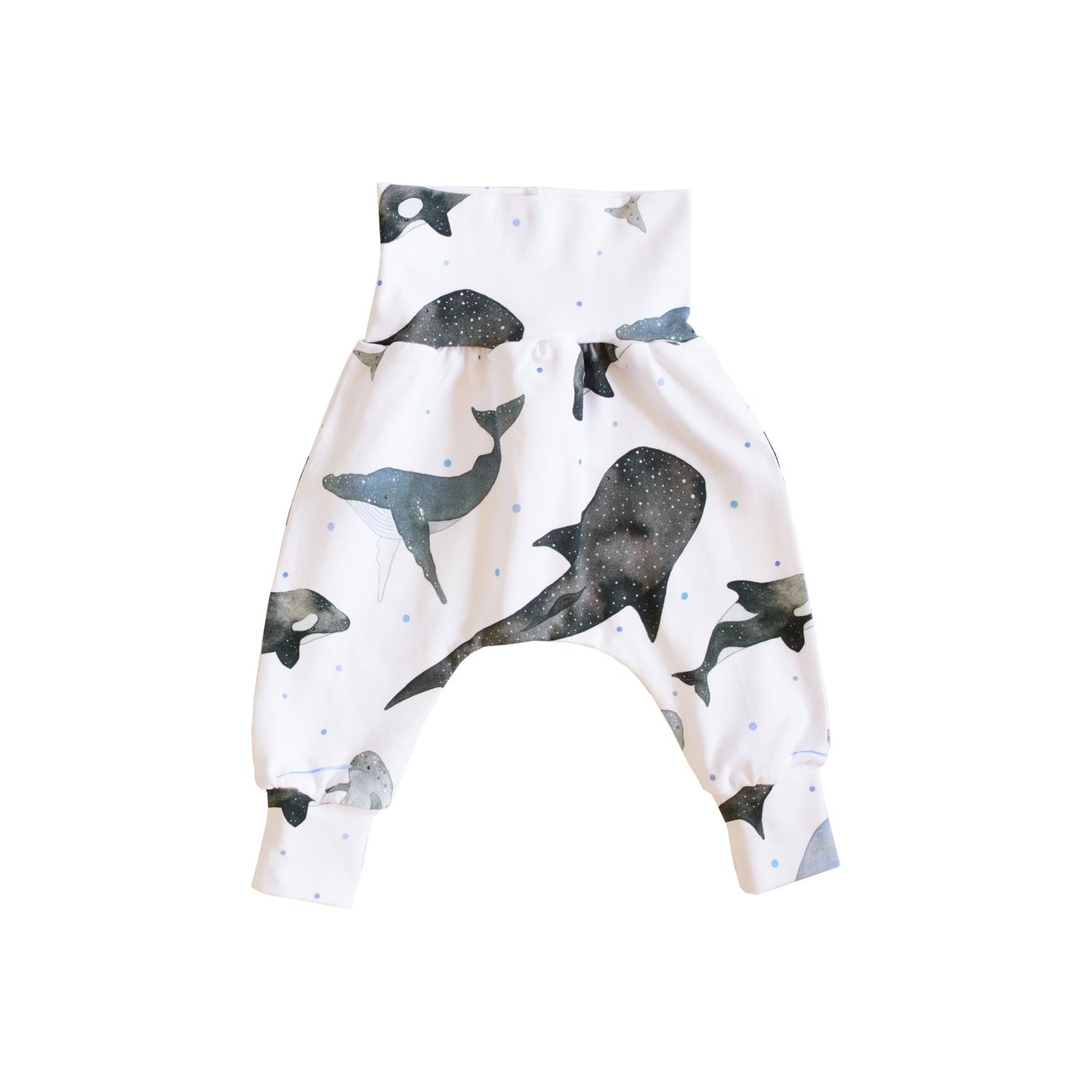 Organic whale trousers front view