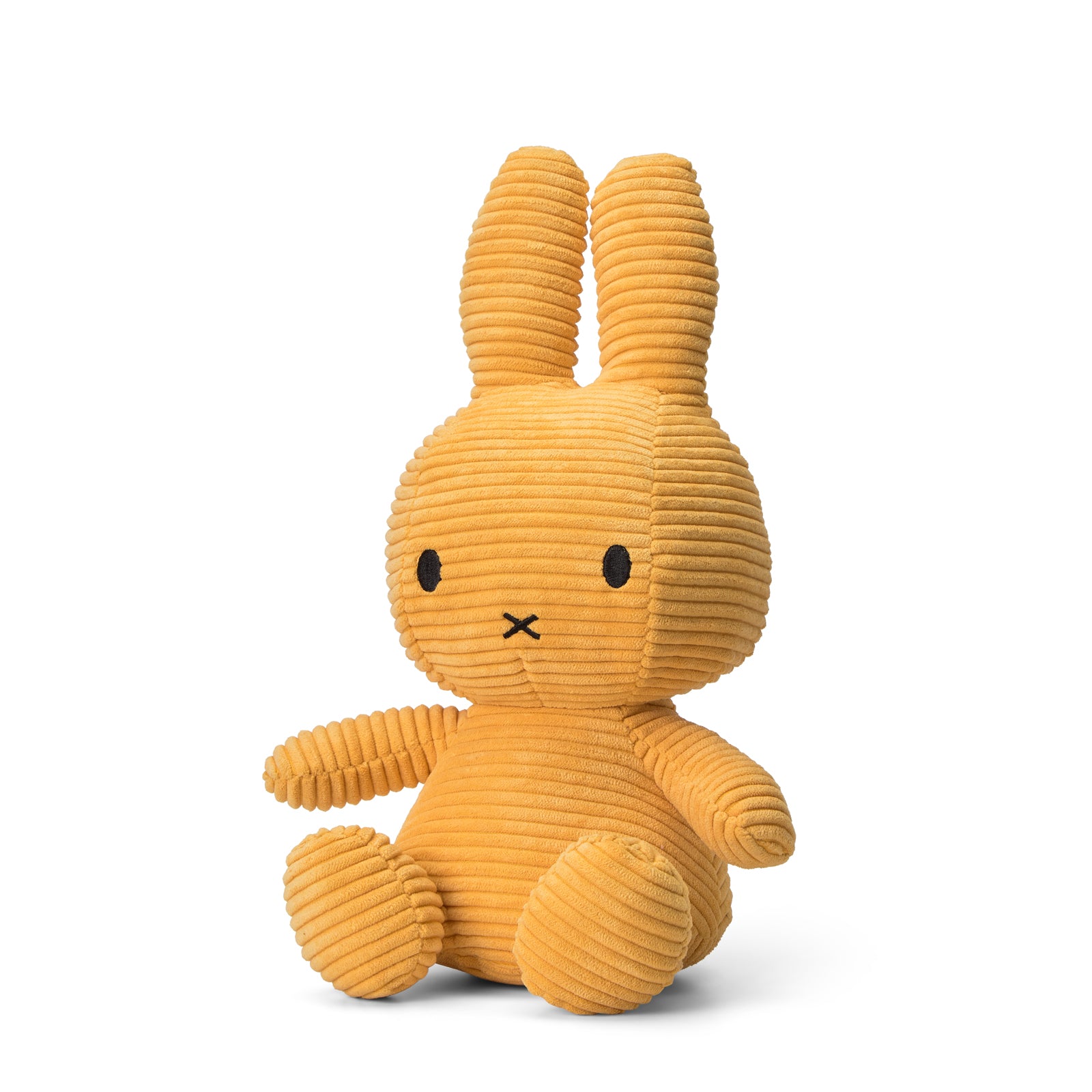 From quarter view of yellow Miffy the rabbit