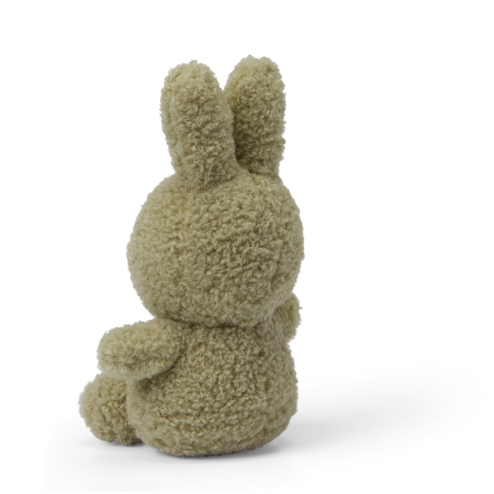 Back view of green teddy Miffy the rabbit