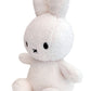 Side view of cream teddy Miffy the rabbit