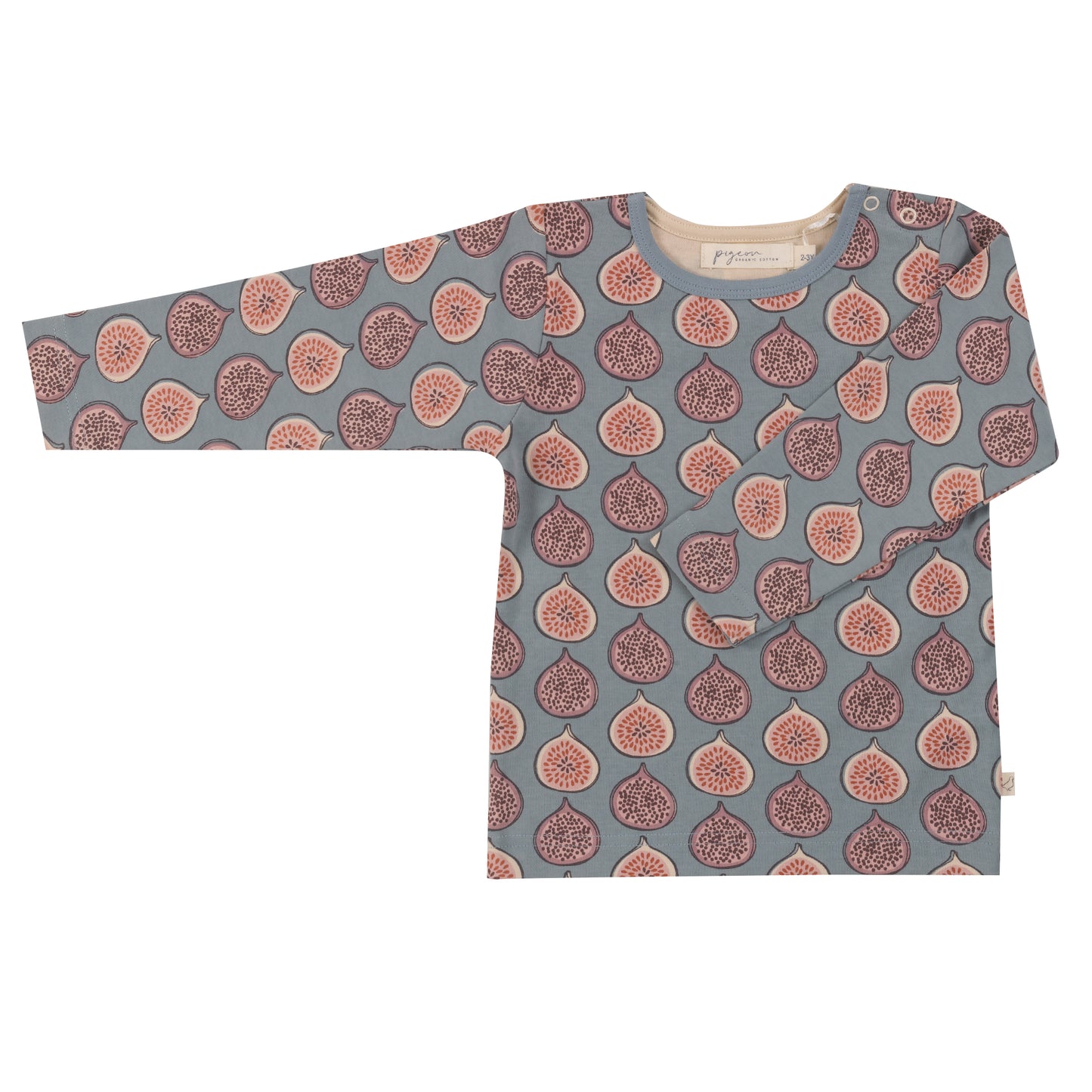 Pigeon Organic T-Shirt All Over Print - Fig Powder Blue