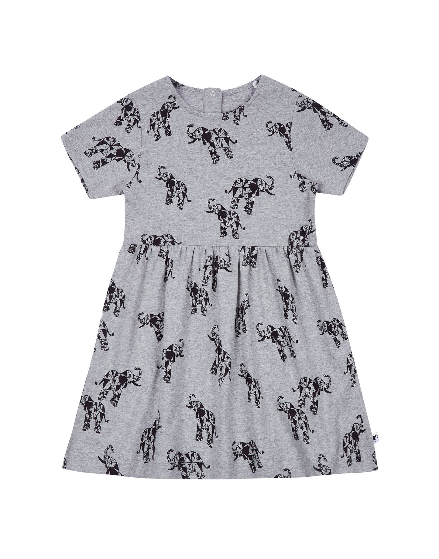 Organic grey elephant dress front view