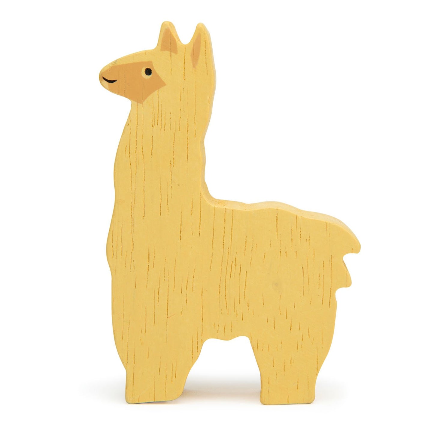 Wooden alpaca figurine front view