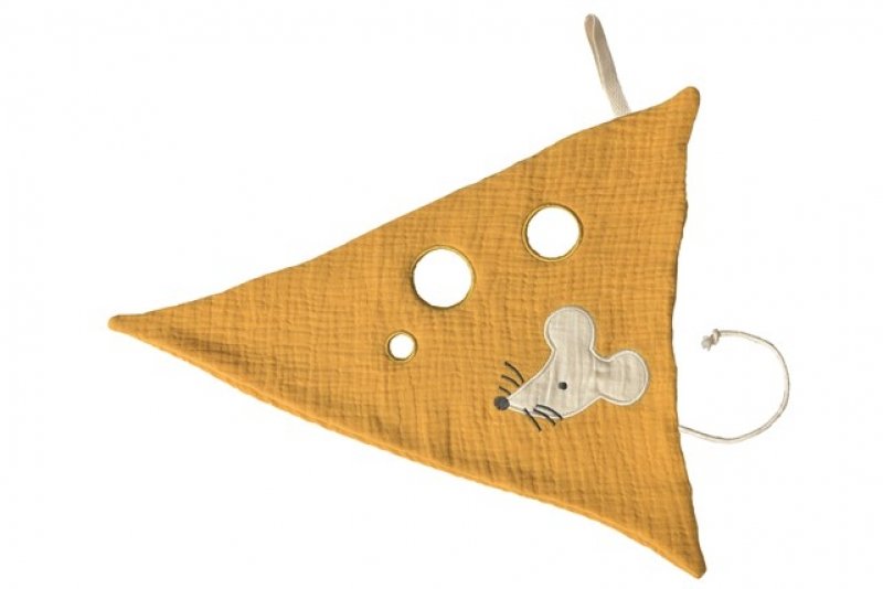 Doudou cheese and mouse cuddling blanket