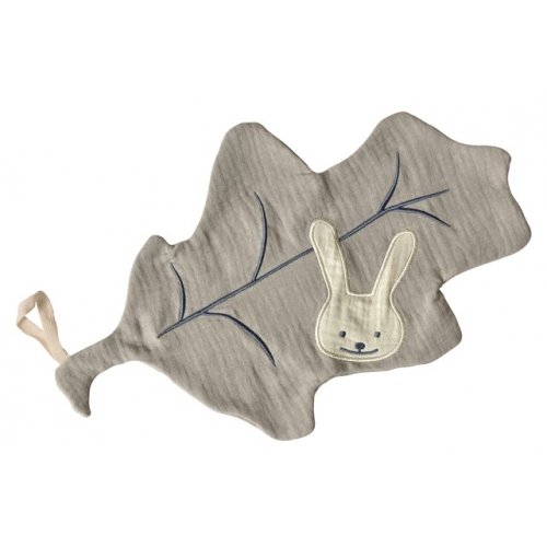 Doudou leaf and bunny cuddling blanket
